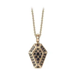 NESS1 Installations|Necklaces-- Pocket Coffin Necklace 18kt Rose Gold and Diamonds - Time Collection - Handcrafted Necklace - High Quality Luxury - Avvenice