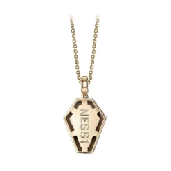 NESS1 Installations|Necklaces-- Pocket Coffin Necklace 18kt Rose Gold and Diamonds - Time Collection - Handcrafted Necklace - High Quality Luxury - Avvenice