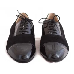 Venetian Reflections by Nicolao Shoes-Nicolao Atelier - Black Patent Leather and Suede Slipper Evening Shoe - Man - Shoe - Made in Italy - Luxury Exclusive Collection - Avvenice
