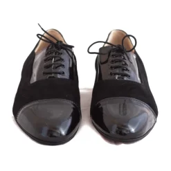 Venetian Reflections by Nicolao Shoes-Nicolao Atelier - Black Patent Leather and Suede Slipper Evening Shoe - Man - Shoe - Made in Italy - Luxury Exclusive Collection - Avvenice