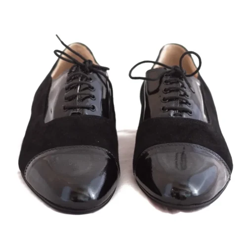Venetian Reflections by Nicolao Shoes-Nicolao Atelier - Black Patent Leather and Suede Slipper Evening Shoe - Man - Shoe - Made in Italy - Luxury Exclusive Collection - Avvenice