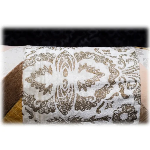 Venetian Reflections by Nicolao Furnishings-Nicolao Atelier - Cylinder Cushion - Velvet and Silk - Pillow - Made in Italy - Luxury Exclusive Collection - Avvenice