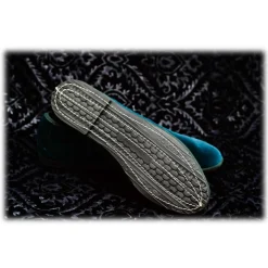 Venetian Reflections by Nicolao Slippers-Nicolao Atelier - Furlana Slipper Venezia in Velvet - Ottanio - Shoe - Made in Italy - Luxury Exclusive Collection - Avvenice