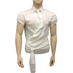 Venetian Reflections by Nicolao Shirts|Dresses-Nicolao Atelier - Men's Shirt with Asymmetrical Cut - Shirt - Made in Italy - Luxury Exclusive Collection - Avvenice