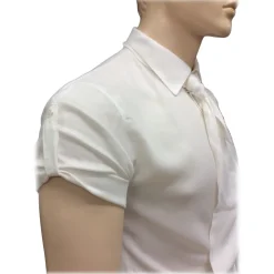 Venetian Reflections by Nicolao Shirts|Dresses-Nicolao Atelier - Men's Shirt with Asymmetrical Cut - Shirt - Made in Italy - Luxury Exclusive Collection - Avvenice