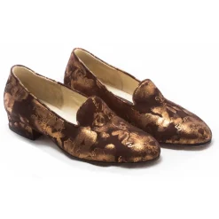 Venetian Reflections by Nicolao Slippers-Nicolao Atelier - Slipper Shoe - Woman Brown Color - Shoe - Made in Italy - Luxury Exclusive Collection - Avvenice
