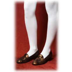 Venetian Reflections by Nicolao Slippers-Nicolao Atelier - Slipper Shoe - Woman Brown Color - Shoe - Made in Italy - Luxury Exclusive Collection - Avvenice