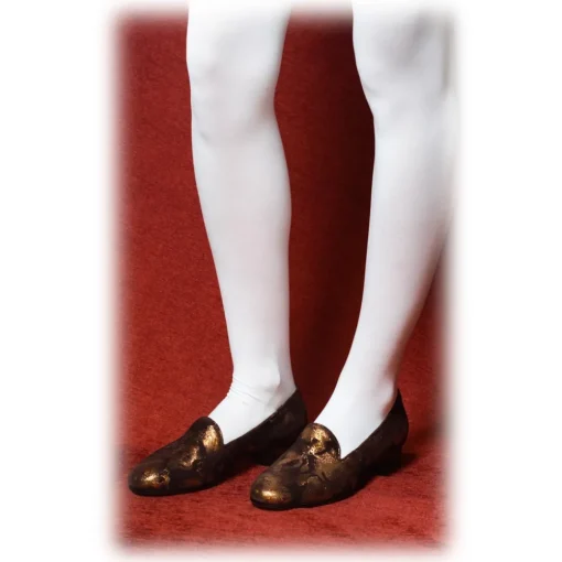 Venetian Reflections by Nicolao Slippers-Nicolao Atelier - Slipper Shoe - Woman Brown Color - Shoe - Made in Italy - Luxury Exclusive Collection - Avvenice