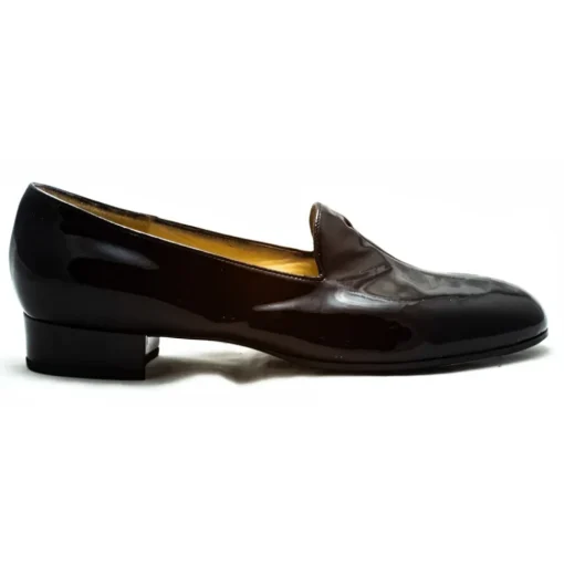 Venetian Reflections by Nicolao Slippers-Nicolao Atelier - Slipper Shoe - Man Black Color (Varnish) - Shoe - Made in Italy - Luxury Exclusive Collection - Avvenice