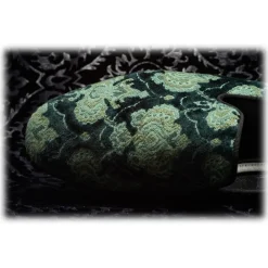Venetian Reflections by Nicolao Slippers-Nicolao Atelier - Velvet Brocade Slipper Shoe - Green Man - Shoe - Made in Italy - Luxury Exclusive Collection - Avvenice