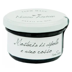 Nonno Andrea Preserved Foods-- Onion and Red Wine Mustard - Mustard Chutney Organic - Avvenice