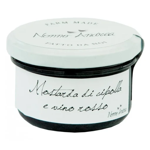 Nonno Andrea Preserved Foods-- Onion and Red Wine Mustard - Mustard Chutney Organic - Avvenice