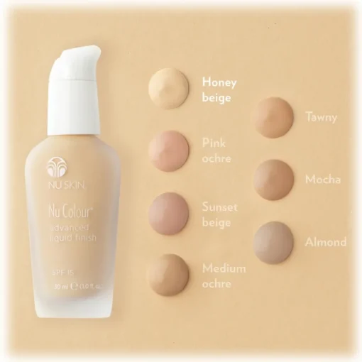 Nu Skin Natural Cosmetics-- Advanced Liquid Finish Anti-Ageing Foundation with SPF 15 - Sunset Beige - 30 ml - Body Spa - Beauty - Avvenice