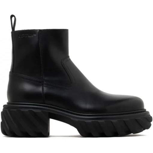 Off-White Shoes-- Black Exploration Motor Boots - Exclusive Luxury Collection - Avvenice