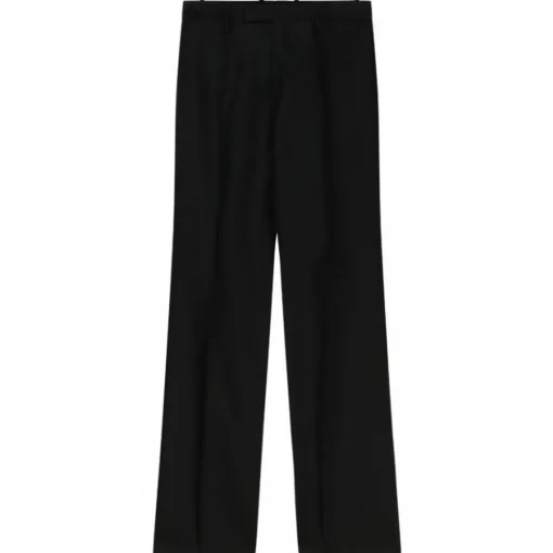 Off-White Trousers-- Black Virgin Wool Tailored Trousers - Exclusive Luxury Collection - Avvenice