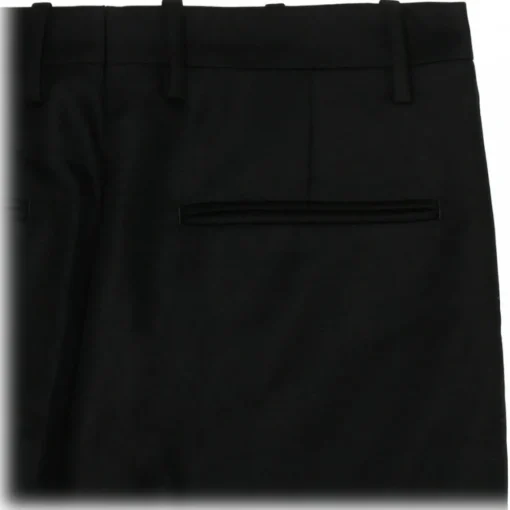 Off-White Trousers-- Black Virgin Wool Tailored Trousers - Exclusive Luxury Collection - Avvenice