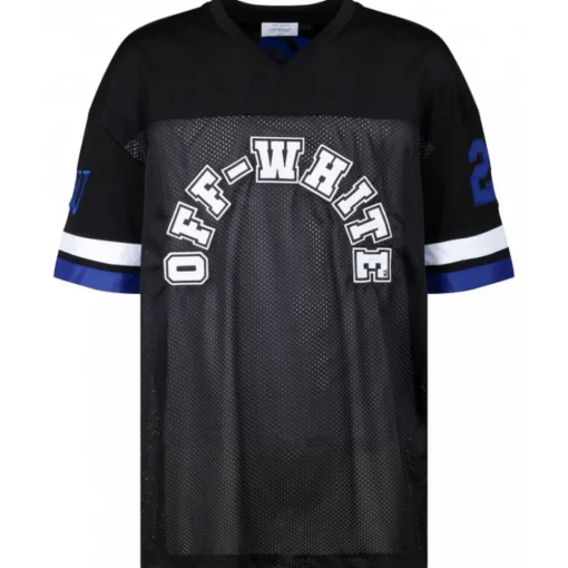 Off-White T-shirt-- Black, White and Royal Blue T-Shirt - Exclusive Luxury Collection - Avvenice