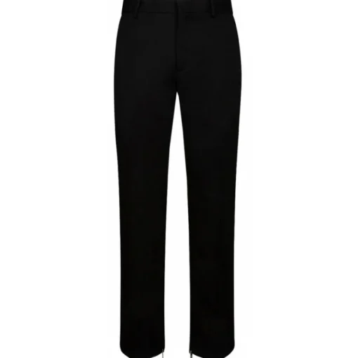 Off-White Trousers-- Black Wool Trousers - Exclusive Luxury Collection - Avvenice