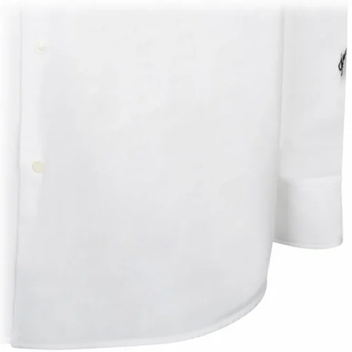 Off-White T-shirt-- White and Black Logo Embroidered Shirt - Exclusive Luxury Collection - Avvenice