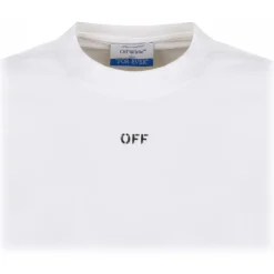 Off-White T-shirt-- White Logo Print T-Shirt - Exclusive Luxury Collection - Avvenice