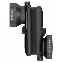 Olloclip Photo & Video-- Core Lens Set - Black Lens / Black Clip - iPhone 8 / 7 / 8 Plus / 7 Plus - Fisheye Wide-Angle Macro 15X - Lens Set - Avvenice