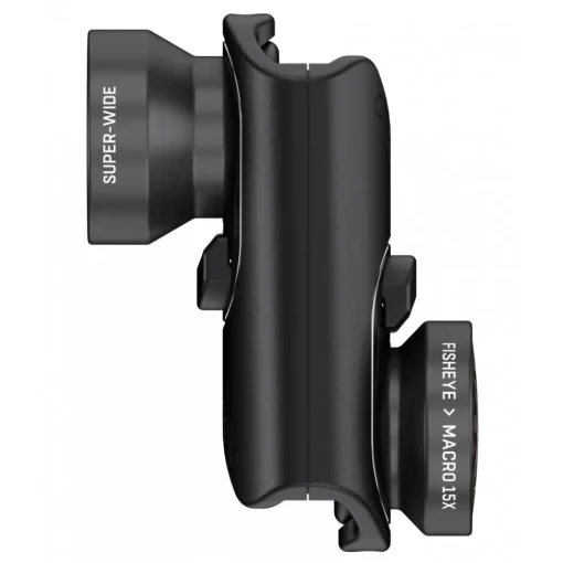 Olloclip Photo & Video-- Core Lens Set - Black Lens / Black Clip - iPhone 8 / 7 / 8 Plus / 7 Plus - Fisheye Wide-Angle Macro 15X - Lens Set - Avvenice