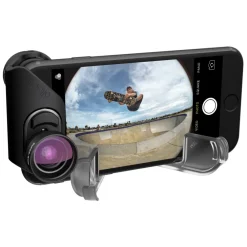 Olloclip Photo & Video-- Core Lens Set - Black Lens / Black Clip - iPhone 8 / 7 / 8 Plus / 7 Plus - Fisheye Wide-Angle Macro 15X - Lens Set - Avvenice