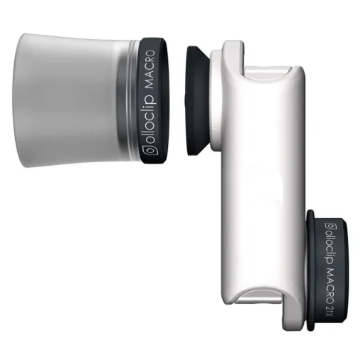Olloclip Photo & Video-- Macro Pro Lens Set - White / White Clip - iPhone 6 / 6s / 6 Plus / 6s Plus - Macro 7X 14X 21X - Lens Set - Avvenice