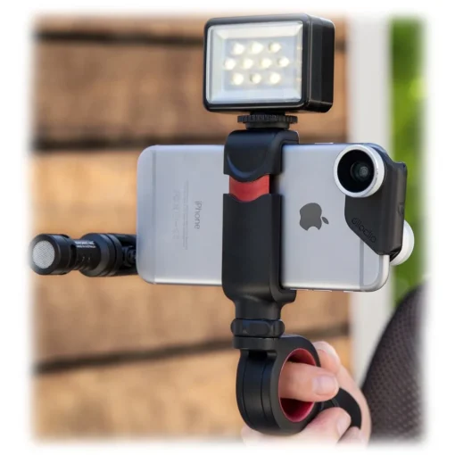 Olloclip Photo & Video-- Pivot - Black / Red - iPhone - GoPro - Samsung - Professional Staff Foto Video - Avvenice