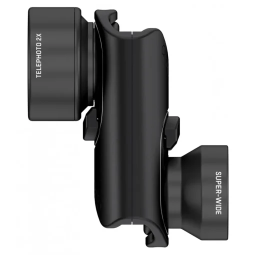 Olloclip Photo & Video-- Vista Lens Set - Black Lens / Black Clip - iPhone 8 / 7 / 8 Plus / 7 Plus - Telephoto and Super-Wide - Lens Set - Avvenice