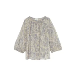 Ottod'Ame Shirts-Ottod'Ame - Abstract Pattern Cotton Shirt - Beige/Blue - Shirt - Luxury Exclusive Collection - Avvenice