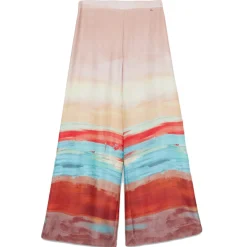 Ottod'Ame Trousers-Ottod'Ame - Abstract Patterned Wide Leg Trousers - Multicolour - Trousers - Luxury Exclusive Collection - Avvenice