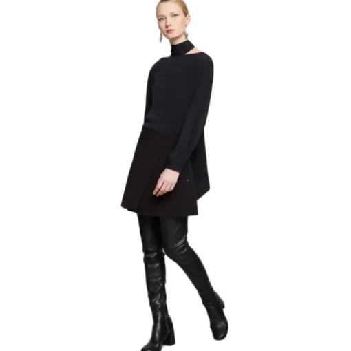 Ottod'Ame Shirts-Ottod'Ame - Blouse with Neck Sash Detail - Black - Shirt - Luxury Exclusive Collection - Avvenice