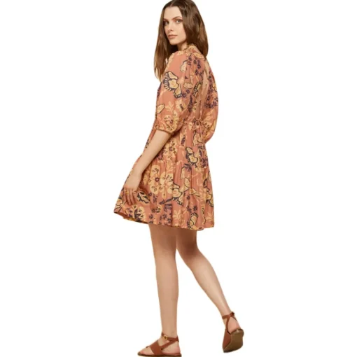 Ottod'Ame Dresses-Ottod'Ame - Cotton Flower Print Dress - Orange - Dresses - Luxury Exclusive Collection - Avvenice