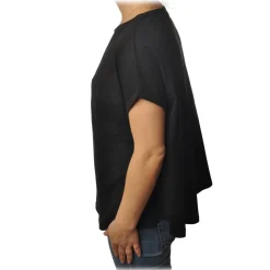 Ottod'Ame T-shirt-Ottod'Ame - Cotton T-Shirt with Short Sleeves - Black - T-Shirt - Luxury Exclusive Collection - Avvenice