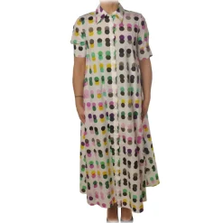 Ottod'Ame Dresses-Ottod'Ame - Dress in Polka Dot Pattern - White - Dresses - Luxury Exclusive Collection - Avvenice