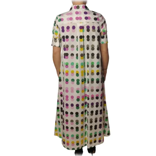 Ottod'Ame Dresses-Ottod'Ame - Dress in Polka Dot Pattern - White - Dresses - Luxury Exclusive Collection - Avvenice
