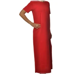 Ottod'Ame Dresses-Ottod'Ame - Dress in Solid Color Cotton Fabric - Red - Dresses - Luxury Exclusive Collection - Avvenice