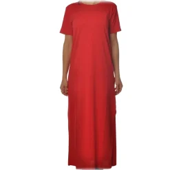 Ottod'Ame Dresses-Ottod'Ame - Dress in Solid Color Cotton Fabric - Red - Dresses - Luxury Exclusive Collection - Avvenice