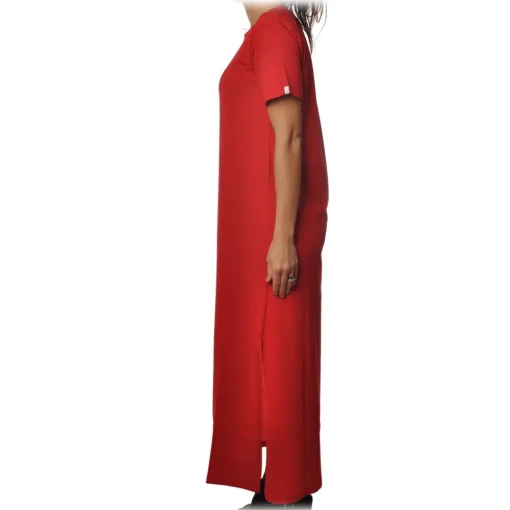 Ottod'Ame Dresses-Ottod'Ame - Dress in Solid Color Cotton Fabric - Red - Dresses - Luxury Exclusive Collection - Avvenice