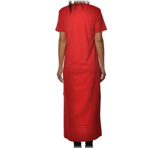 Ottod'Ame Dresses-Ottod'Ame - Dress in Solid Color Cotton Fabric - Red - Dresses - Luxury Exclusive Collection - Avvenice