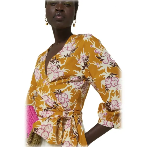 Ottod'Ame Shirts-Ottod'Ame - Floral Fantasy Cotton Shirt - Orange - Shirt - Luxury Exclusive Collection - Avvenice