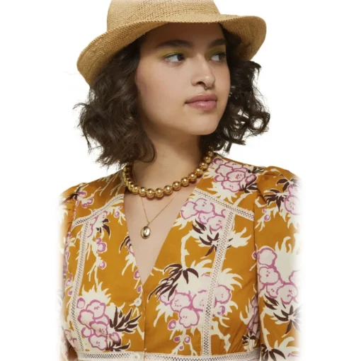 Ottod'Ame Dresses-Ottod'Ame - Long Dress in Floral Pattern Cotton - Orange - Dresses - Luxury Exclusive Collection - Avvenice