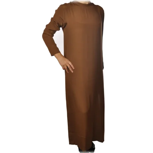 Ottod'Ame Dresses-Ottod'Ame - Long Straight Dress - Tobacco - Dresses - Luxury Exclusive Collection - Avvenice