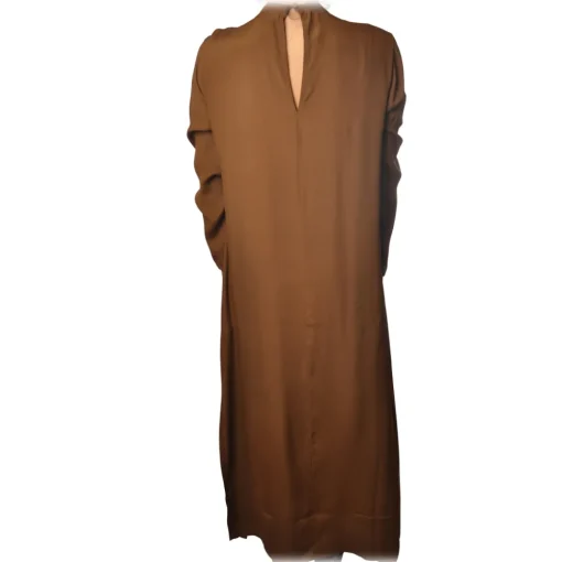 Ottod'Ame Dresses-Ottod'Ame - Long Straight Dress - Tobacco - Dresses - Luxury Exclusive Collection - Avvenice