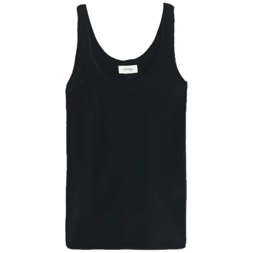 Ottod'Ame Tops-Ottod'Ame - Ribbed Tank Top - Black - Top - Luxury Exclusive Collection - Avvenice