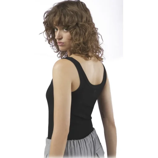 Ottod'Ame Tops-Ottod'Ame - Ribbed Tank Top - Black - Top - Luxury Exclusive Collection - Avvenice