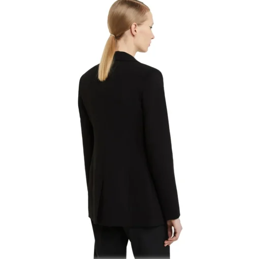 Ottod'Ame Jackets-Ottod'Ame - Single Breasted Combed Wool Jacket - Black - Jacket - Luxury Exclusive Collection - Avvenice