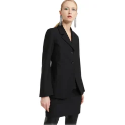 Ottod'Ame Jackets-Ottod'Ame - Single Breasted Jacket with Stand-Up Lapels - Black - Jacket - Luxury Exclusive Collection - Avvenice