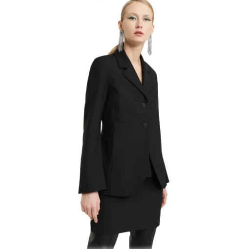 Ottod'Ame Jackets-Ottod'Ame - Single Breasted Jacket with Stand-Up Lapels - Black - Jacket - Luxury Exclusive Collection - Avvenice